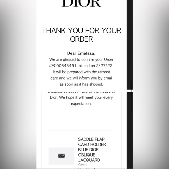NWT-DIOR SADDLE FLAP CARD HOLDER. - Picture 13 of 16